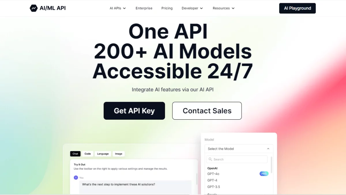 machine learning api